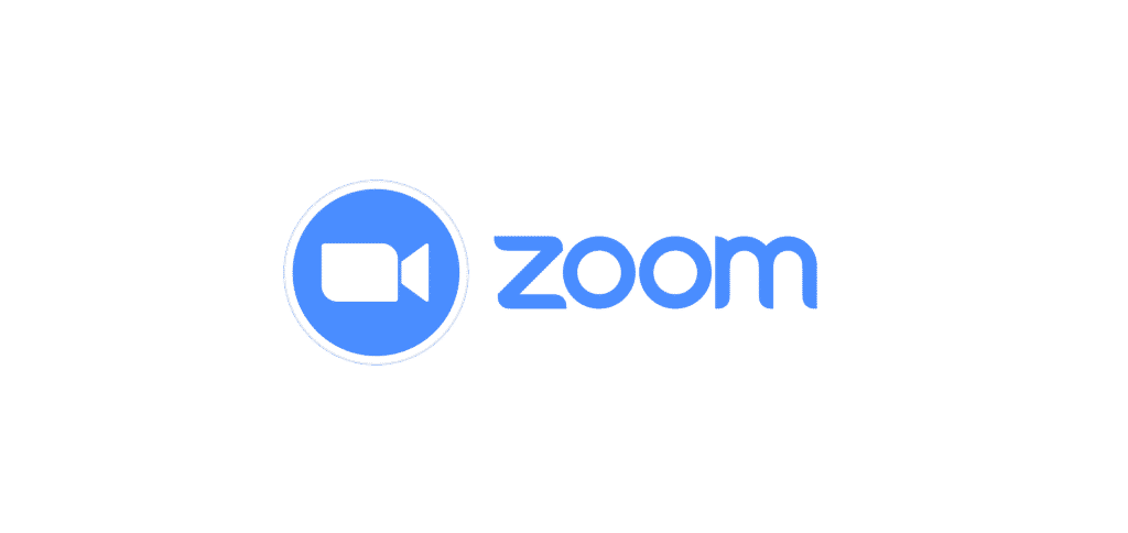 Logo Zoom, serviço de teleconferência